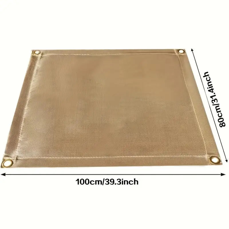 Outdoor Camping Fireproof Cloth Picnic Barbecue Insulation Mat Flame Qme 100x80cm