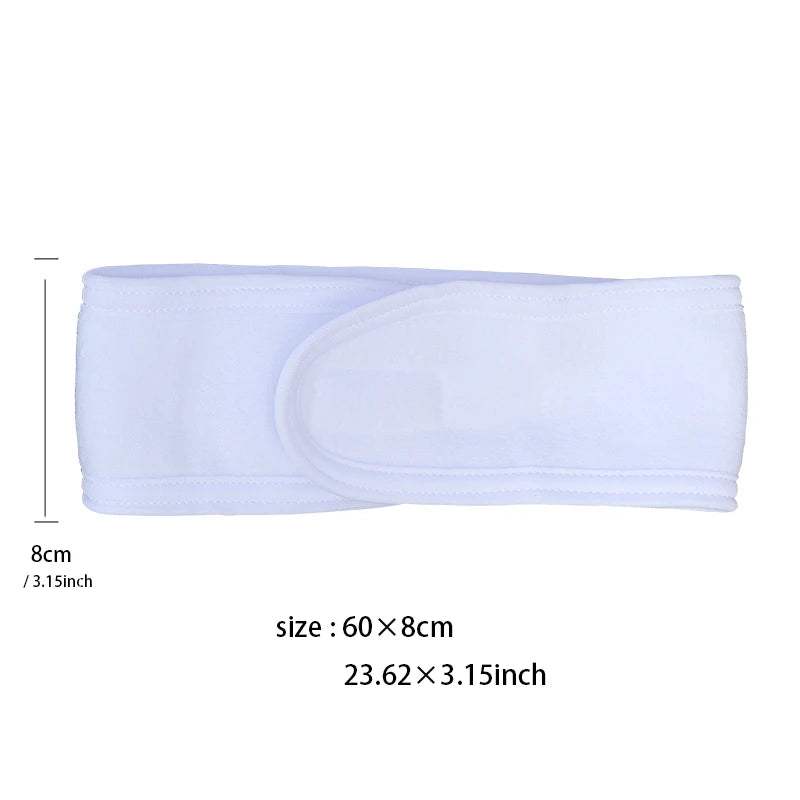 Women Soft Toweling Hair Accessories Girls Yoga Headbands for Face Washing Bath Makeup Hair Band Adjustable SPA Facial Headband Qme