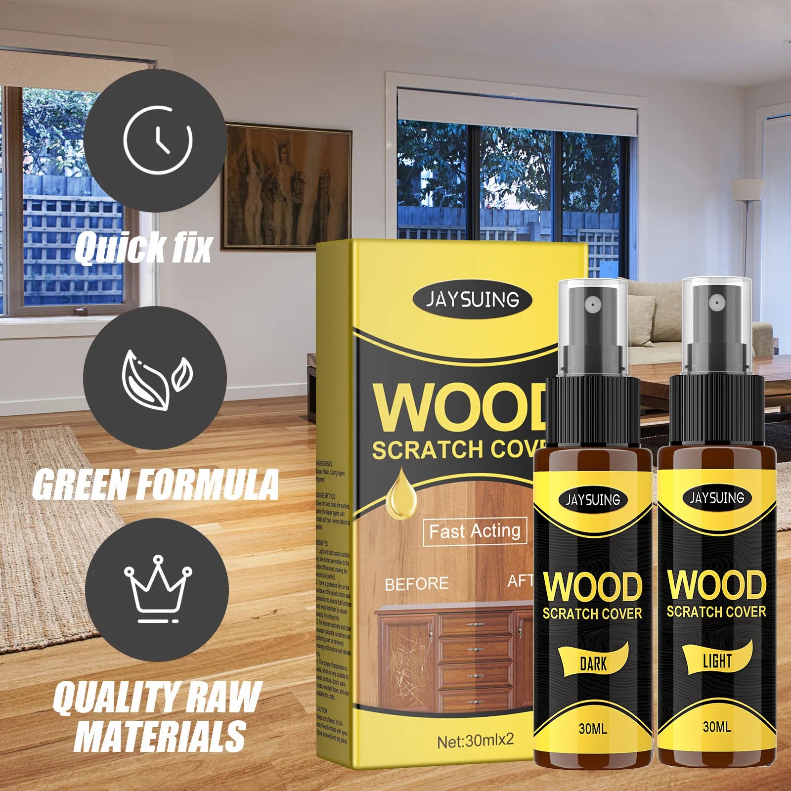 Wood Scratch Repair Tool Polishing Wooden Floor Gap Filler Stitching Renovate Scratch Repair Waxing Wooden Floor Repair Liquid Qme