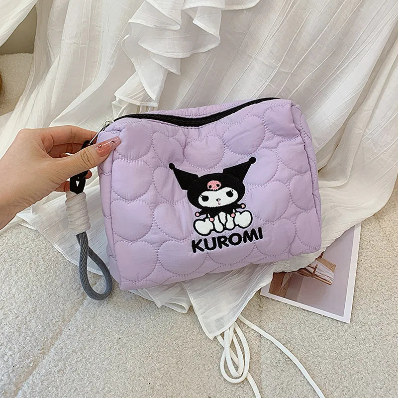 Large Capacity Sanrio Cosmetic Bag Handheld Toiletry Storage Pouch Qme Kuromi M