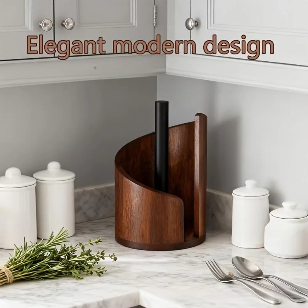 Farmhouse Countertop Tissue Holder Rustic Wood Decor Kitchen Qme