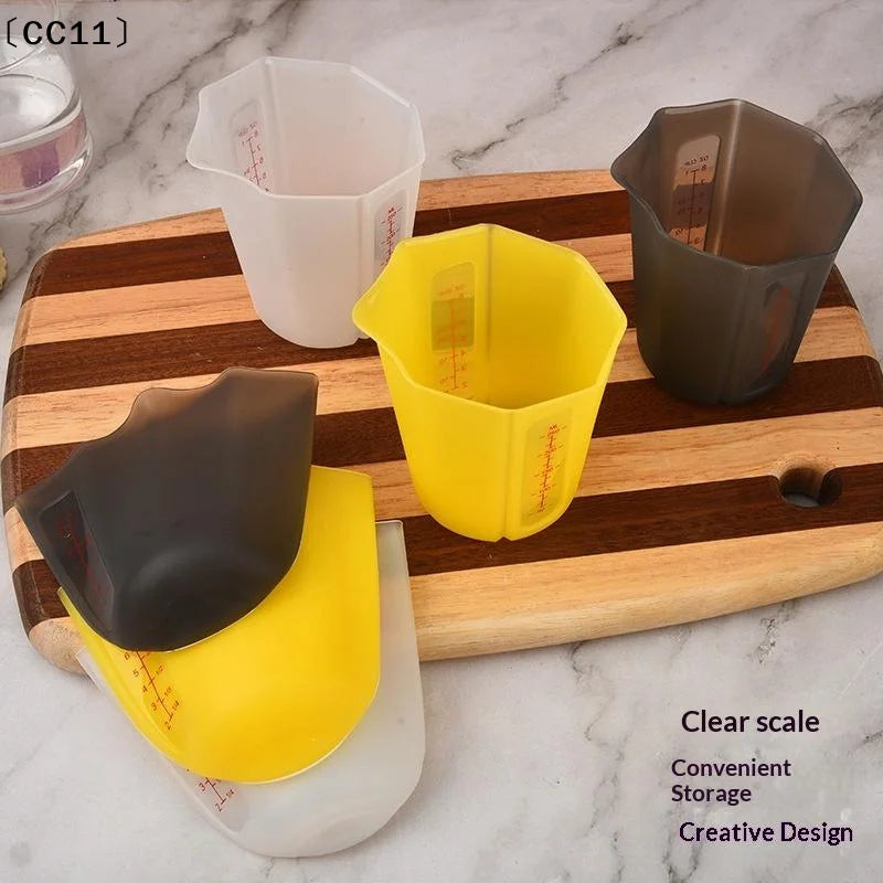 Silicone Measuring Cup Scale Transparent Heat Resistant Soft Baking Qme