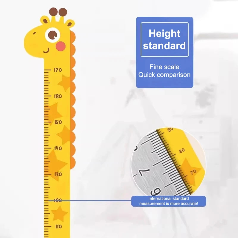 Wall Height Measuring Ruler Stickers Kids Room Kindergarten Decor Qme
