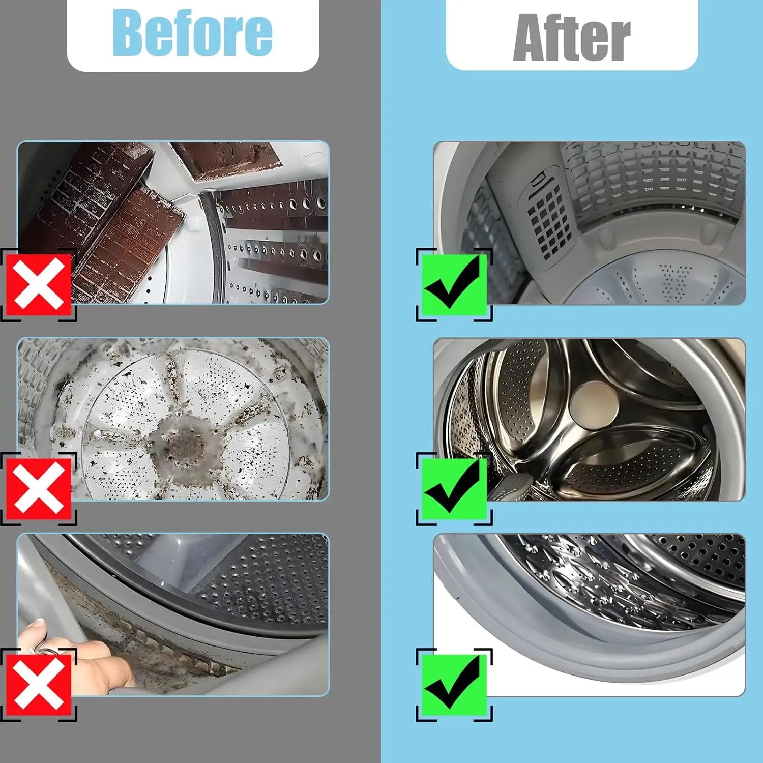 Washing Machine Cleaning Brush,Dryer Vent Cleaner Kit,Crevice Brush for Bathroom, Shower & Kitchen Household Cleaning Tools Qme
