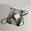 Portable Korean Style Women Waist Bag PU Chain Decorative Belt Waist Bag Purse Retro Women Belt Bag Women Qme White