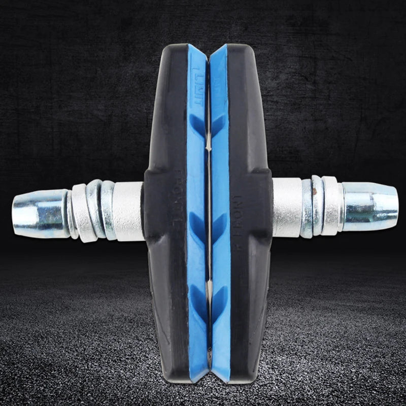 1Pair Bike Brake Pads V-brake Rubber Road Holder Shoes Blocks Rim Qme