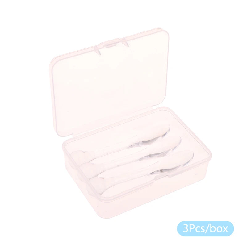1 Beauty Tools Acrylic Cosmetic Spatulas Scoop Box Face Cream Mask Qme 3pcs Transparent