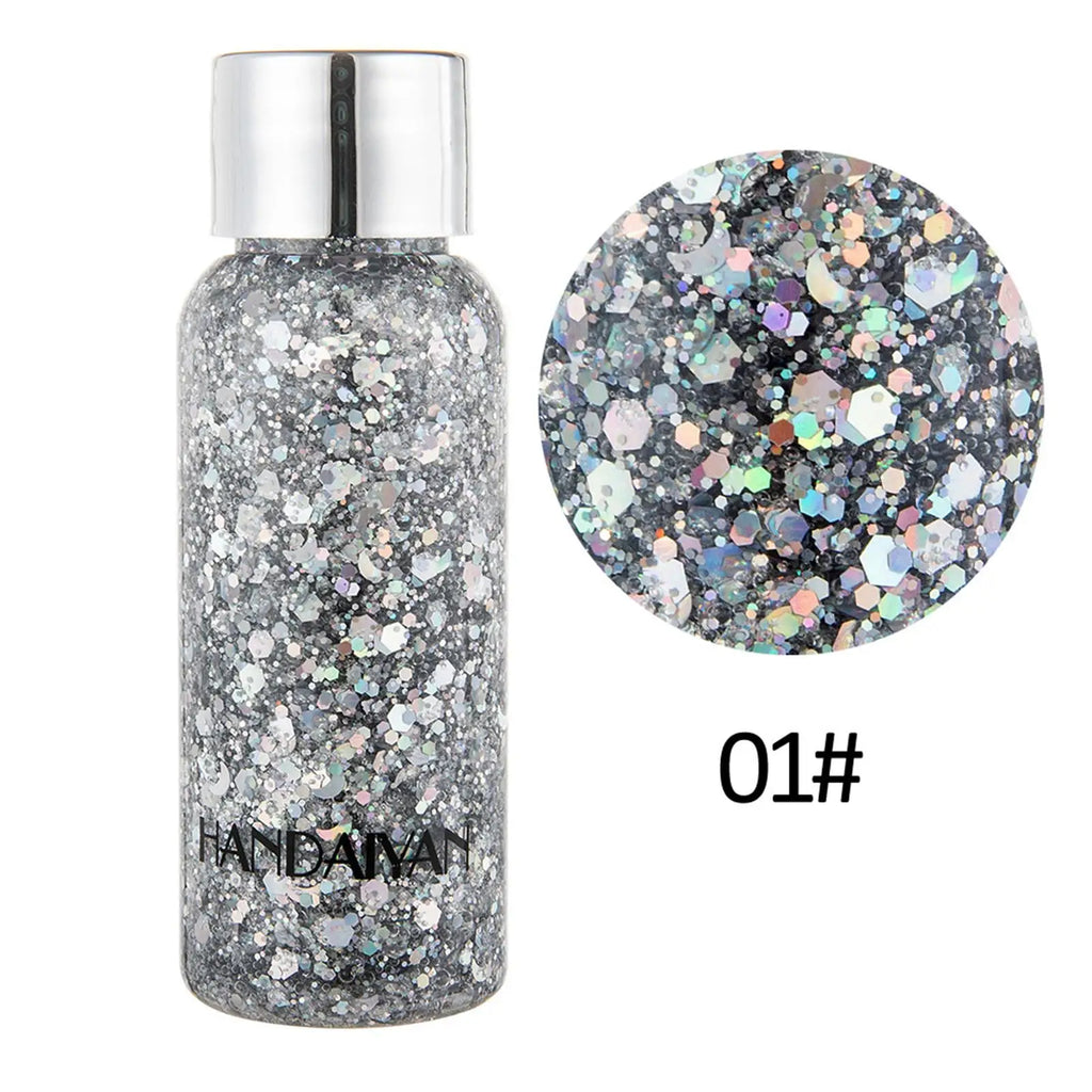 Glitter Body Lotion Diamond Gel Cream Eye Nail Hair Face Lasting Qme A