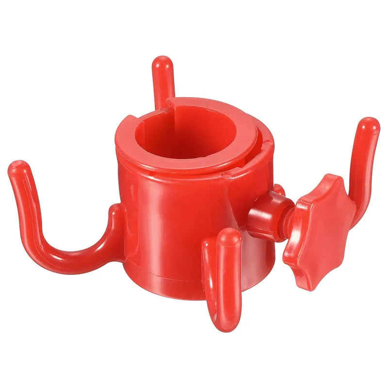 Outdoor Beach Umbrella Hooks Portable Camping Trip 4 Prongs Plastic Umbrella Hook For Towels/Clothes/Sunglasses/Bags-Accessories Qme Red