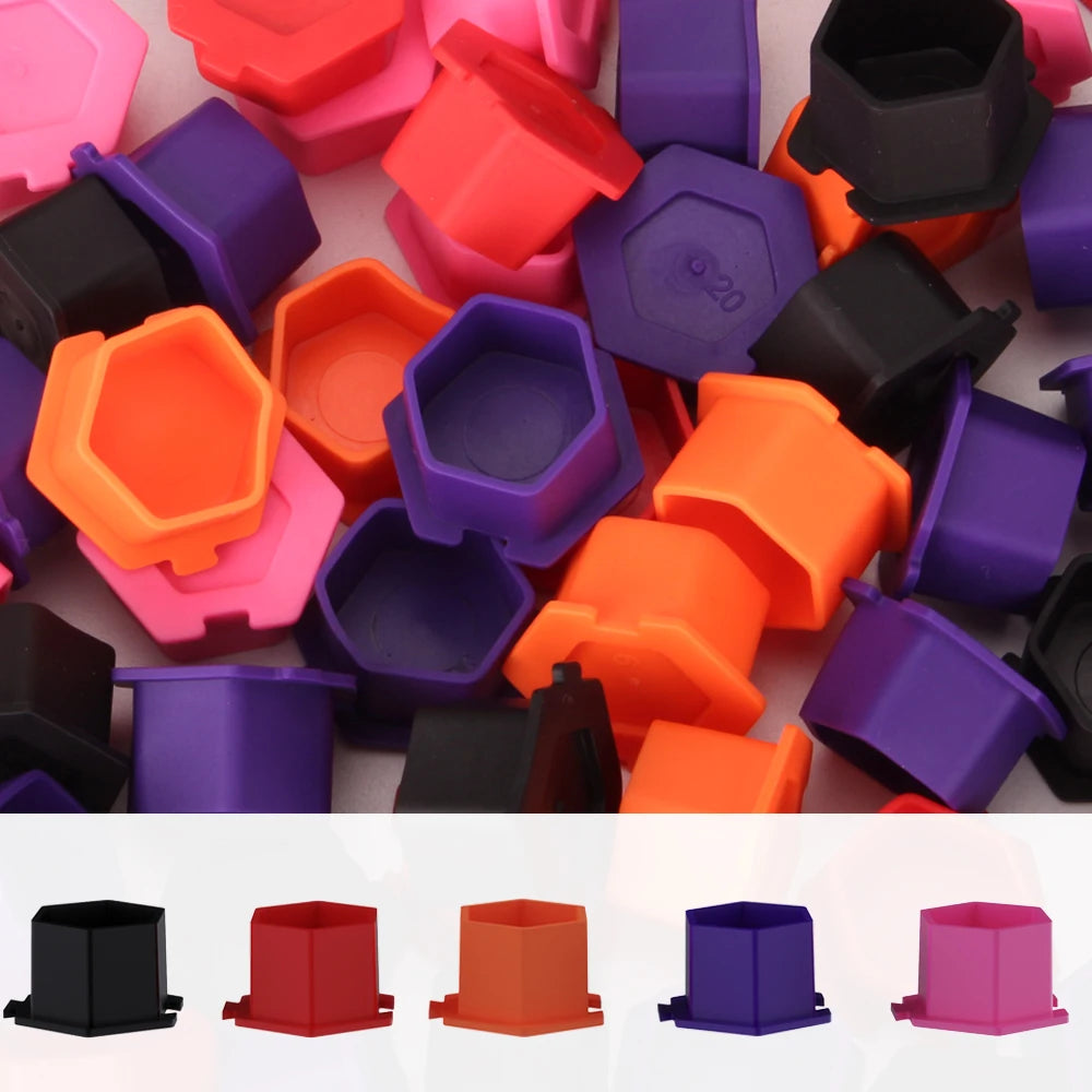200Pcs Disposable Tattoo Silicone Ink Cup Permanent Makeup Pigment Holder Container Cap Tattoo Ink Accessories for Tattoo Artist Qme