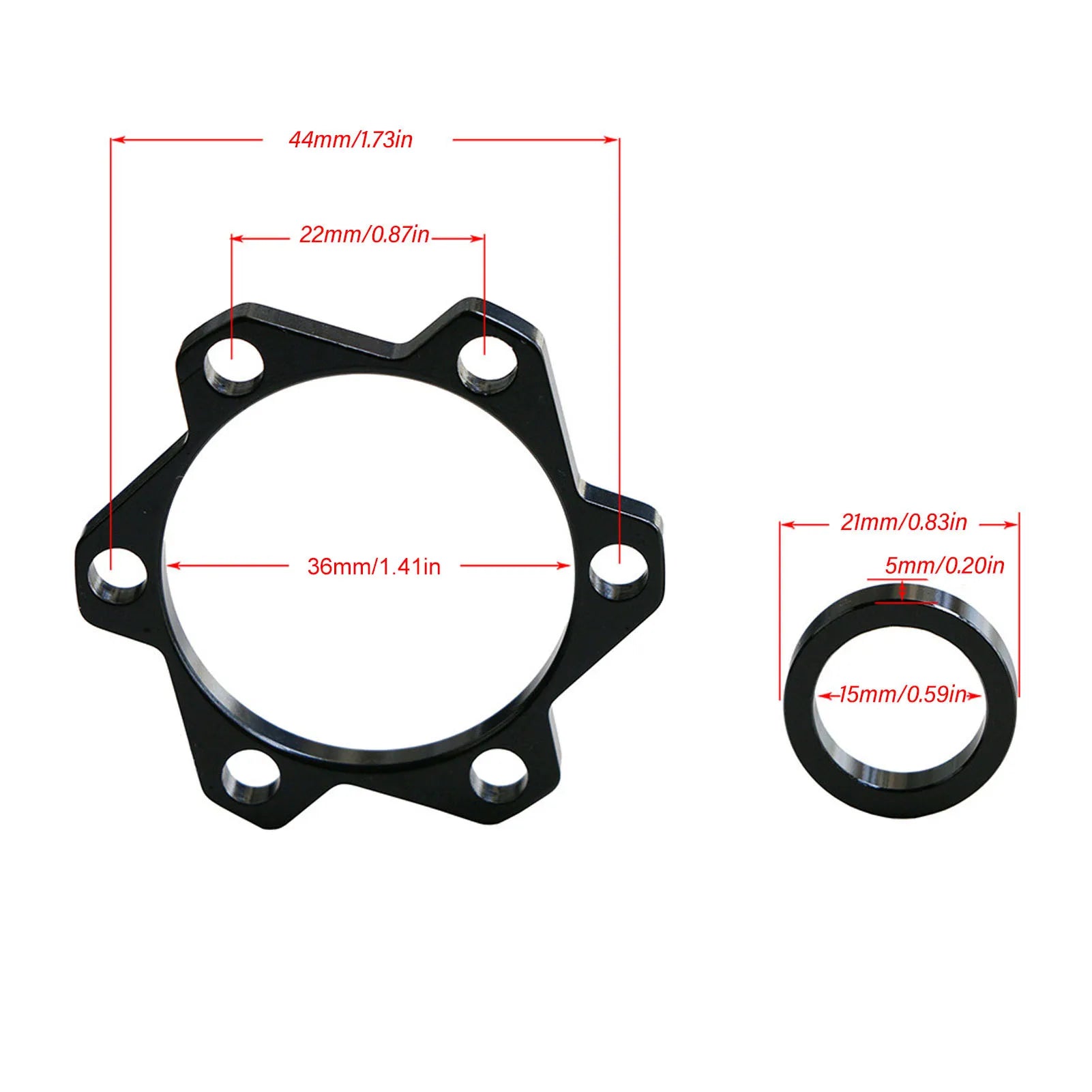 15mm Bike Front Hub Adapter Aluminum Alloy 100mm to 110mm Bike Boost Hub Conversion Set for DIY 100mm to 110mm Front Hub Adapter Qme