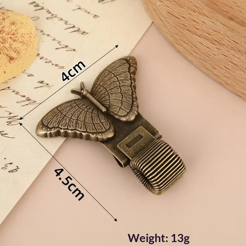Retro Insect Design Metal Pen Clip Spring Loaded Sturdy Holder Work Qme C