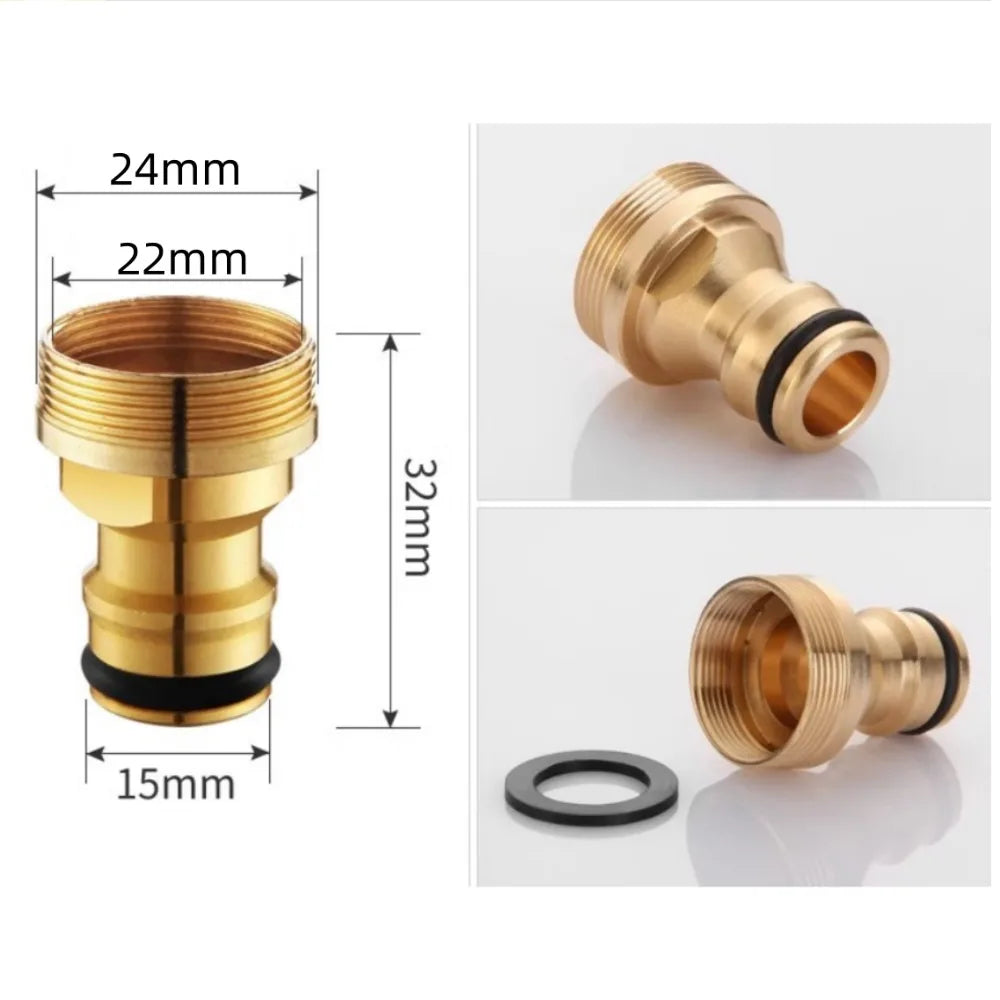1/2Pcs Universal Kitchen Faucet Adapter M22 M24 Thread Hose Water Tube Adaptor Garden Quick Connector Garden Watering Toolss Qme