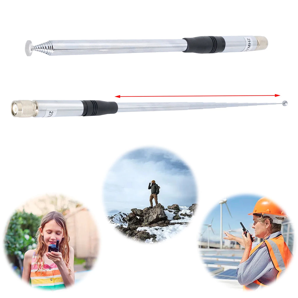 27Mhz 9-Inch To 51-inch Telescopic/Rod Antennas TNC Male Connector CB Radio Antenna for CB Handheld/Portable Radio Qme