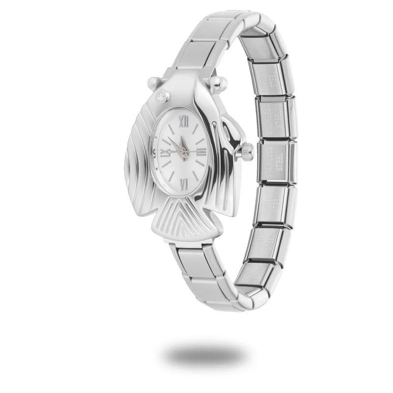 Wholesale Men Women's DIY Width Italian Elastic Charm Stainless Fish