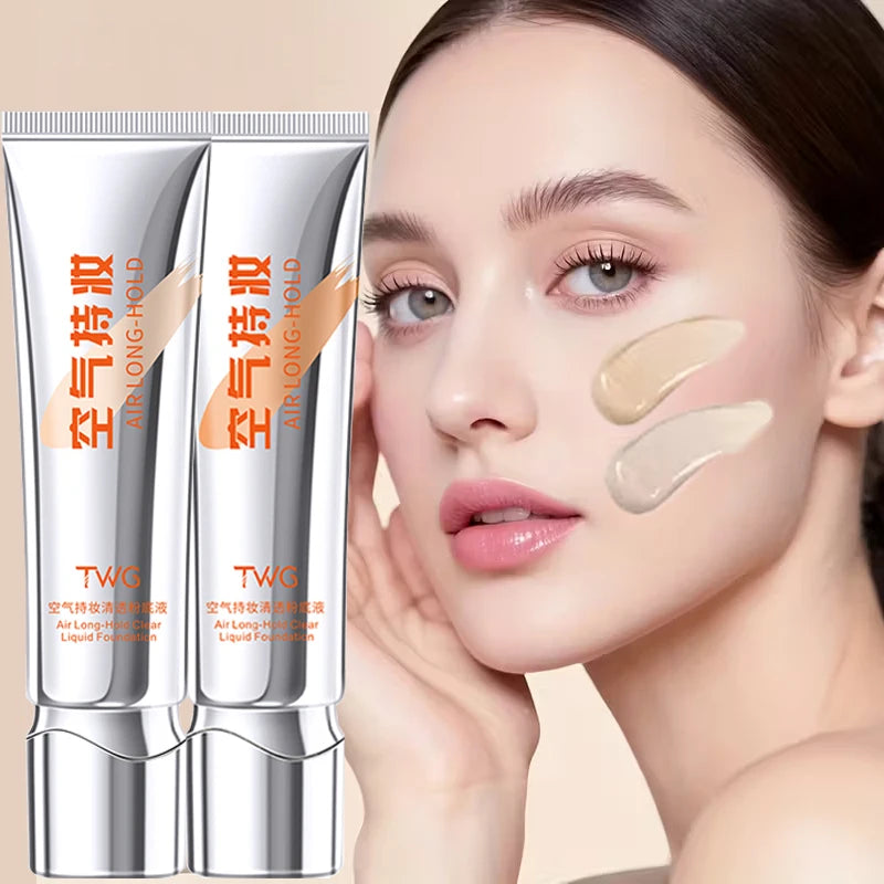 Clear Air Liquid Foundation Waterproof Sweat Proof Light Natural Fit Qme