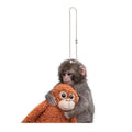 2D Protect Punch Monkey Keychain Cute Holding Plush Toy Hanging Qme C