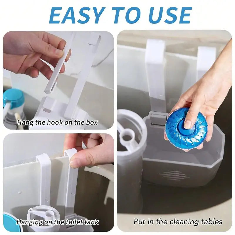 1Pcs Toilet Tank Cleaning Tablet Holder 3.7 X 2.9x 0.7'' Toilet Bowl Tablet Hanging Organizer For Universal Toilet Cleaner Caddy Qme