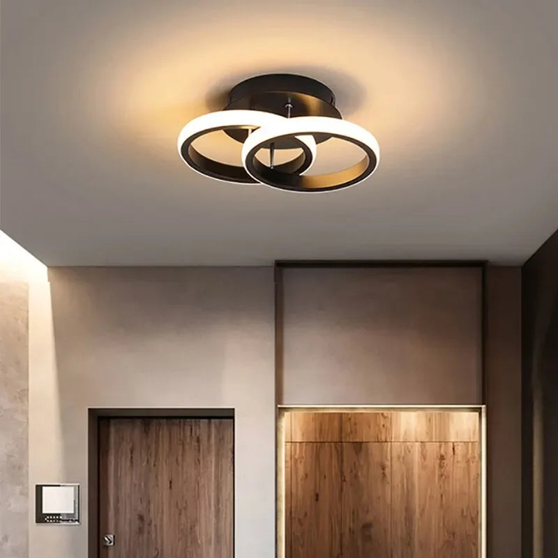 LED Modern Style Ceiling Lamp Household Chandelier Three Colors Lamp Bedroom Light Surface Installation Dining Room Lamp Qme