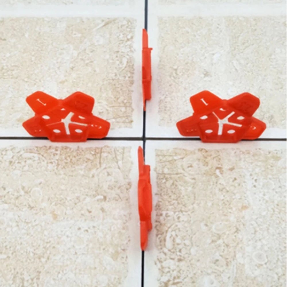50Pcs Plastic Wall Tiles Gap Cross Locator Reusable Floor Wall Leveling Device 5-in-1 Multi-purpose Crosses Renovation Parts Qme