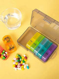 Travel Pill Box Organizer Portable Daily Case Small Weekly Pocket Qme white