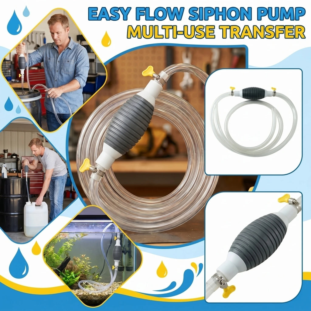 Universal Car Fuel Pump Kit DIY Cut Pipe Manual Hand Suction Pipe Pumping Durable Multifunctional Liquid Siphon Qme