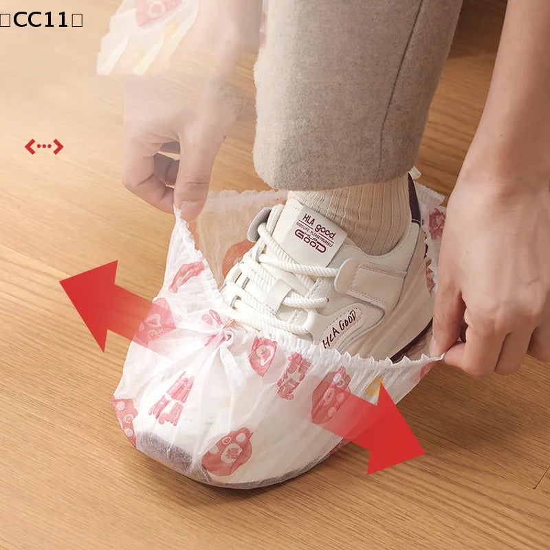50 100 Disposable Thickened Cat Paw Shoe Covers Cleaning Hygiene Qme