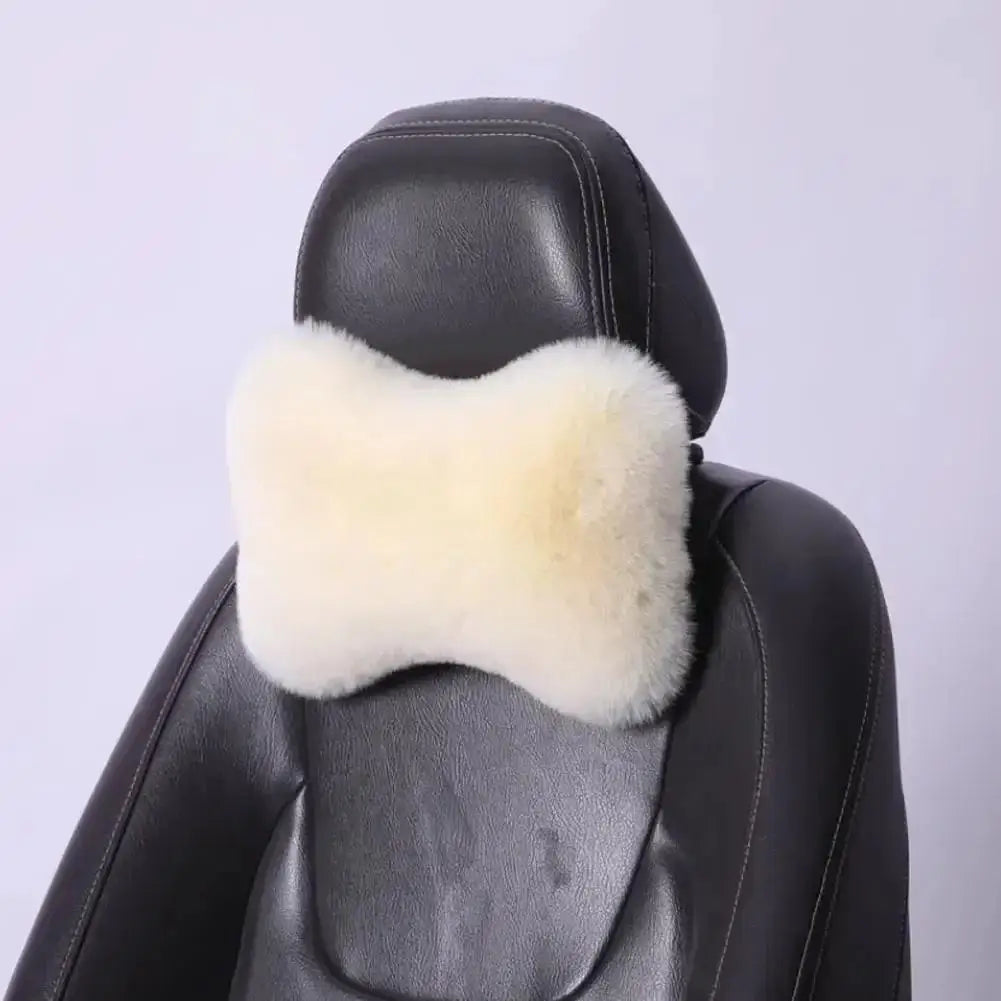 Car seat neck support cushion, car headrest, universal lumbar support cushion Qme Beige