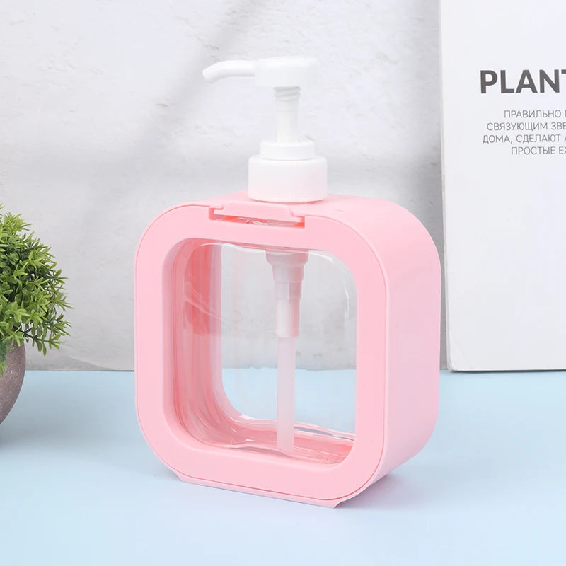 300/500Ml Kitchen Liquid Soap Dispenser Empty Pump Shampoo Bottle Dish Soap Container Bathroom Shower Gel Laundry Liquid Storage Qme 500ml Pink
