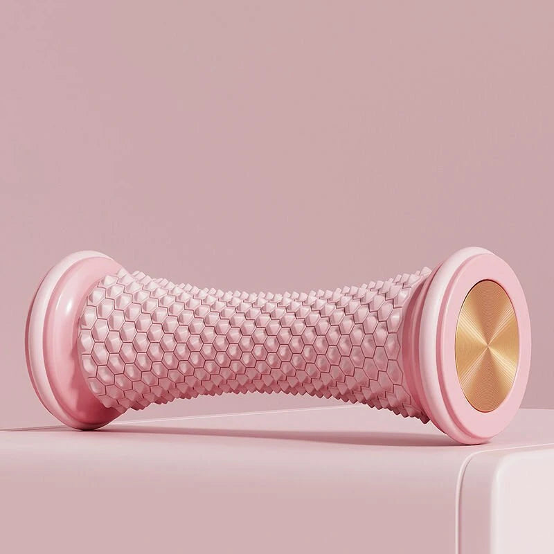 Foot Fascia Roller Massage Deep Tissue Textured Surface Home Use Qme pink No plug