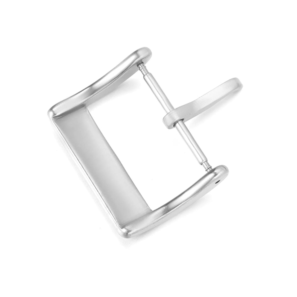 Watch Band Metal Buckle 16 18 20 22 24mm Strap Solid Square Button Silver Black Rose Gold Stainless Steel Matte Polished Clasp Qme