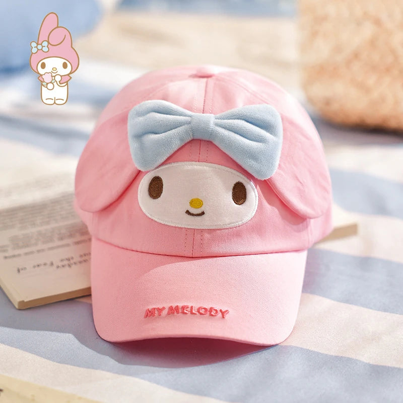 Hello Kitty Kuromi Sun Hat Quick-Dry Dopamine Baseball Cap Summer-Style Baseball Cap Wide-Brimmed Sun Hat Qme