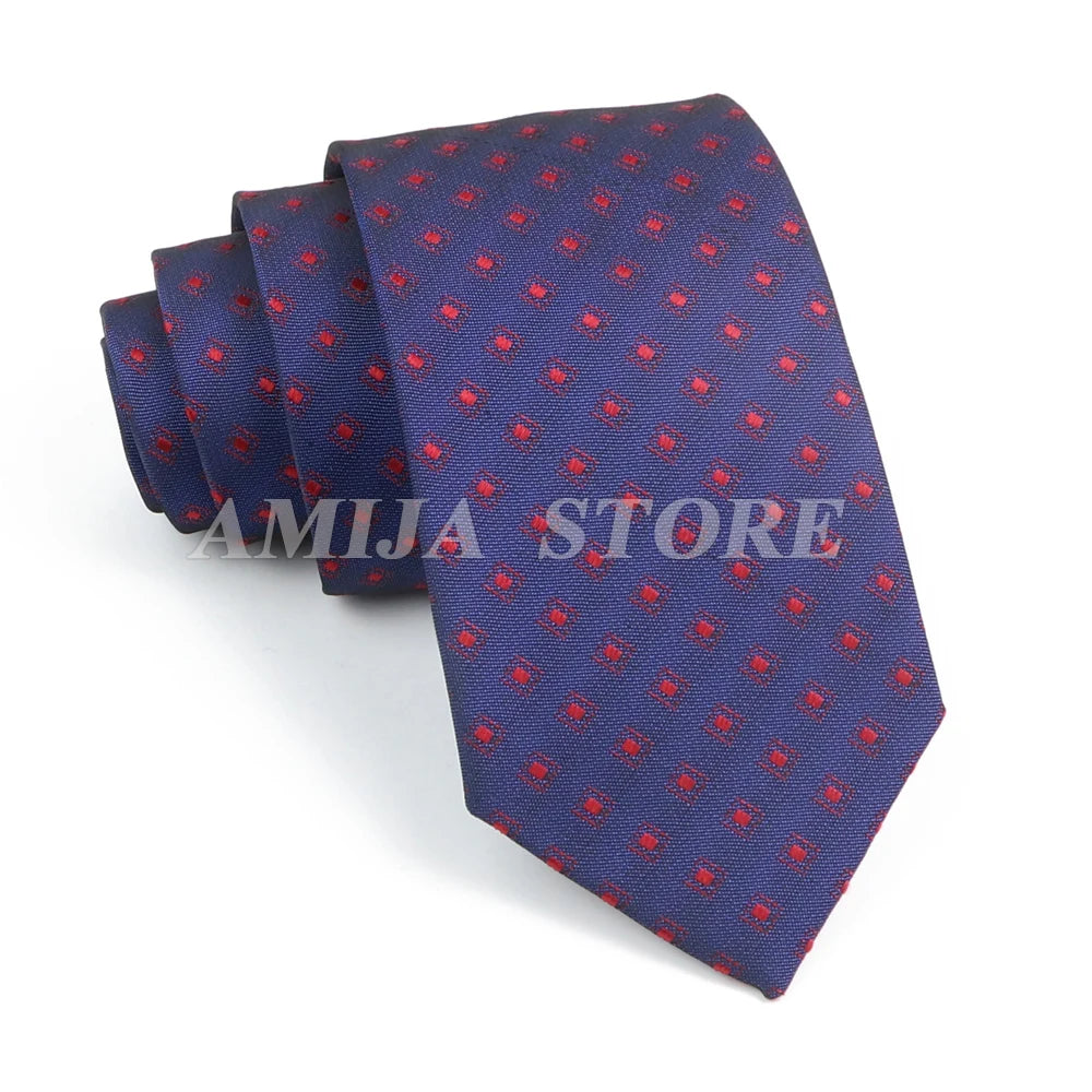 Tie Men Gravatas Wholesale Fashion Woven Luxury Necktie Dark Grey Dot