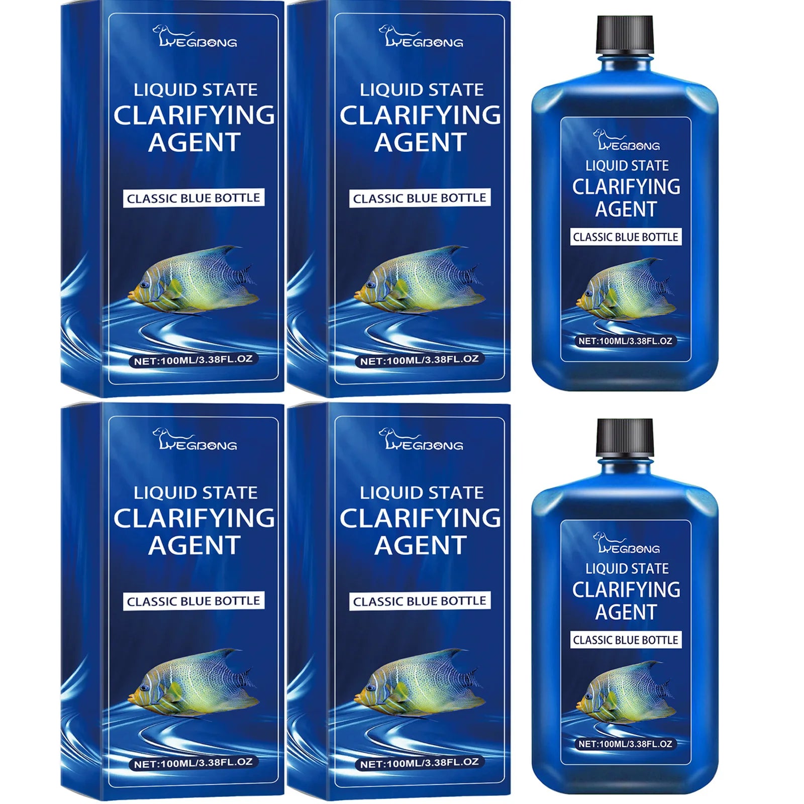 Liquid State Clarifying Agent Remove Various Algae Improve Water Quality Reduce Odors Long-Term Protection Water Purifying Agent Qme 4 x 100ML Boxed