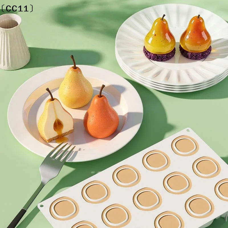 Mango Pear French Mousse Cake Baking Mold Fruit Shaped Dessert Qme