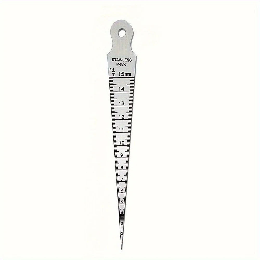 1-15mm Stainless Steel Taper Gauge, Wedge Feeler Gauge for Gap and Hole Measurement Qme 1 pc