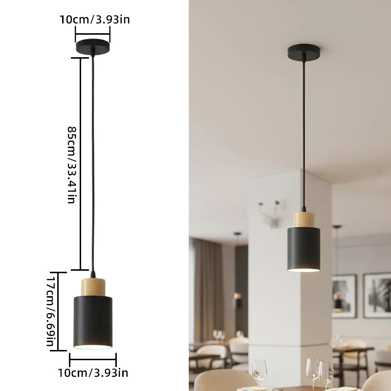 Minimalist Chandelier Bedroom Bedside Lamp Modern Nordic Restaurant Ssingle Head Small Chandelier Bar Counter Small Chandelier Qme black