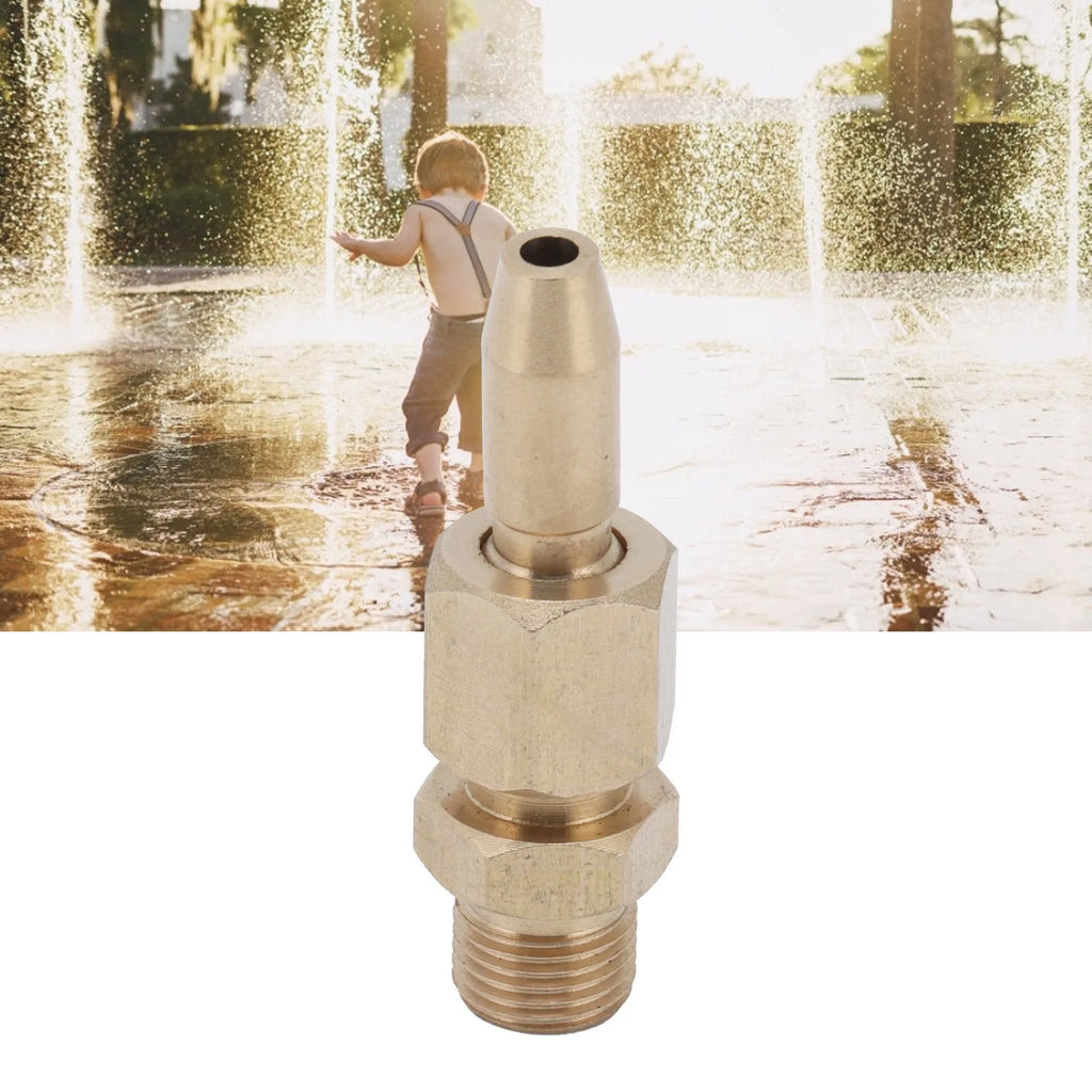 Garden Brass Fountain Nozzle Adjustable Sprinkler Spray Head Water Jet for Pond Landscape Fountain System Qme