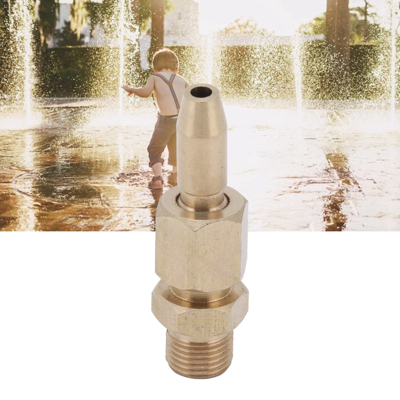 Garden Brass Fountain Nozzle Adjustable Sprinkler Spray Head Water Jet for Pond Landscape Fountain System Qme