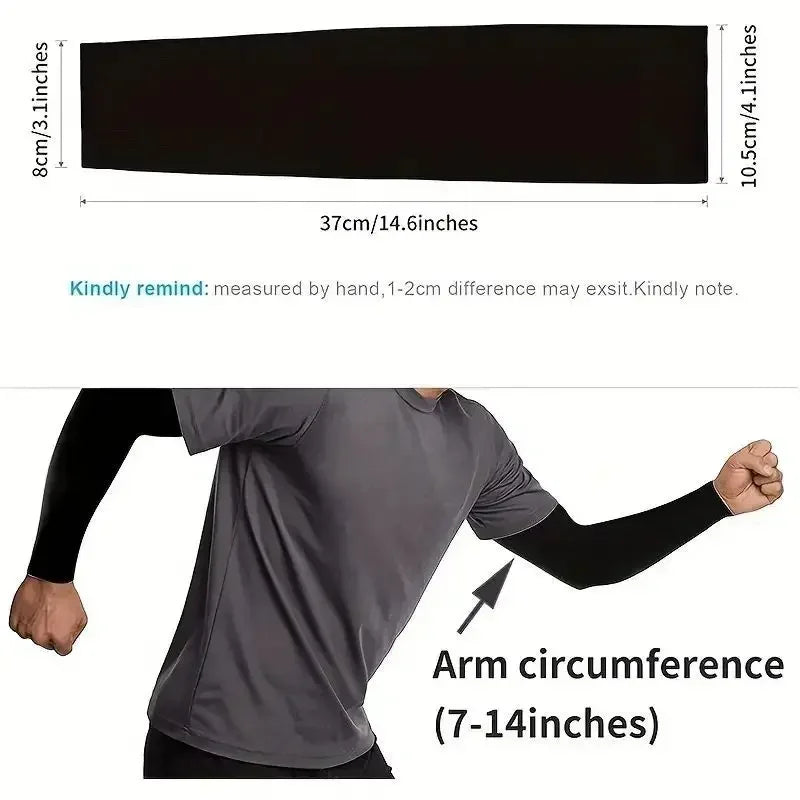 1 Pair Cooling Arm Covers for Men and Women Summer Sun Protection Sunshade Ice Silk Sleeves for Cycling Outdoor Sports Golf Qme