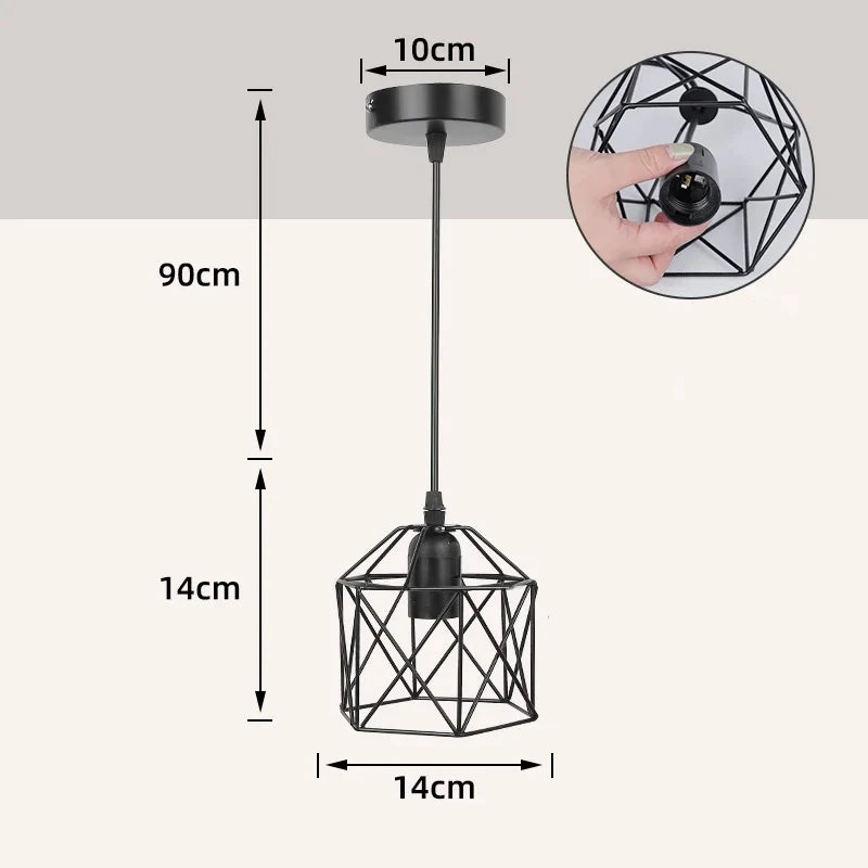 Vintage Chandelier Led Ceiling Lighting Nordic Style Hanging Lamp Dining Living Room Home Christmas Decor Pendant Light kitchen Qme 1light