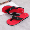 Hot Sale High Quality Men Flip Flops Summer Beach Flip Flops Men Fashion Breathable Casual Beach Men Slippers Summer Outdoor Qme Red 42