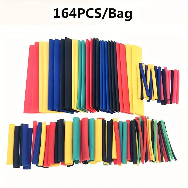 Heat Shrink Tubing • Electrical Connection Cable • Suitable for Electrical Insulation Protection Sleeves for Home Qme 127pcs black red