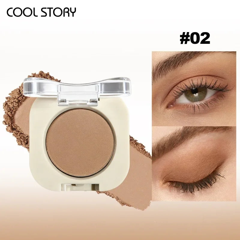 Eyeshadow Palette - Matte & Shimmer Nude Colors, Multi-Use Makeup Palette for Eyes & Face, Smooth Formula, Long Lasting Pigment Qme 02 Light Brown