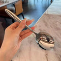 Large Stainless Steel Rice Spoon Ergonomic Metal Serving Kitchen Qme Default Title