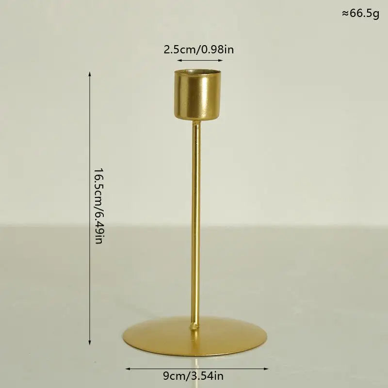 Living Room Decor Home Candlestick European Metal Candle Holders Qme A3
