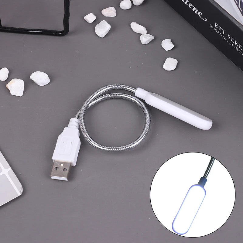 Mini USB LED Light 6 Book Flexible Reading Lamp Portable Night Power Qme