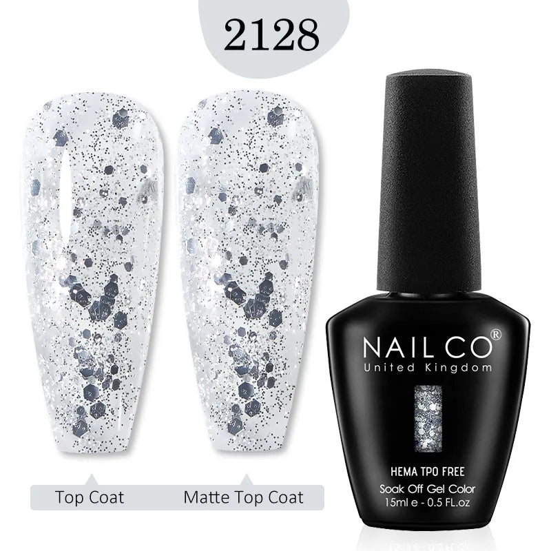 NAILCO Glitter Reflective Series Gel Nail Polish Nails Art Semi