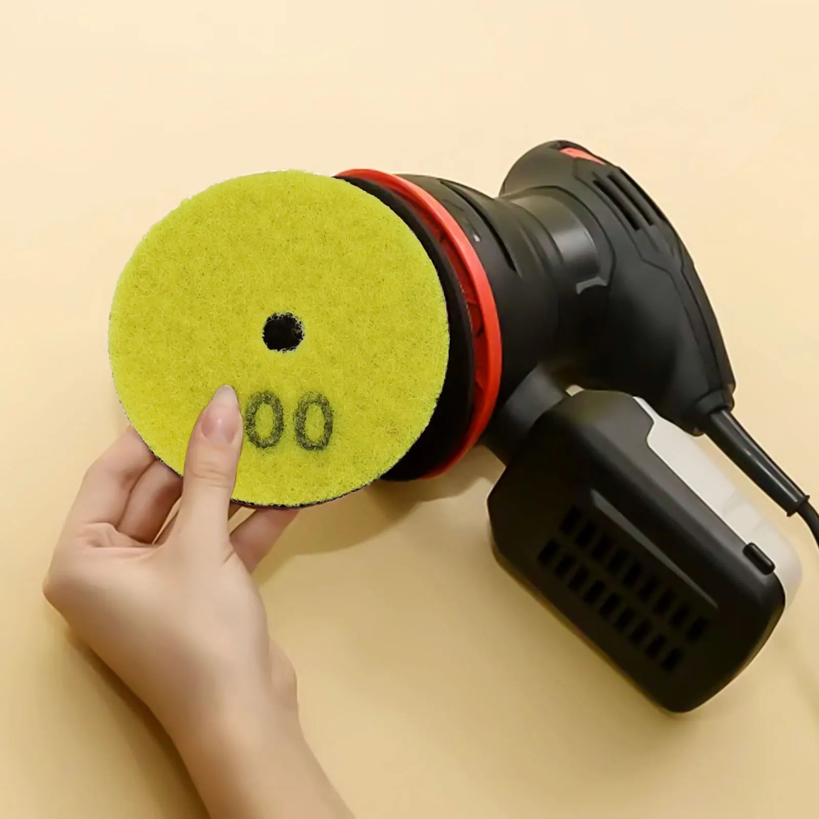 1pc 2 Inch 50mm Emery Dry Polishing Pad Disc For Granite Marble Quartz Glass Stone Sanding Random Color Qme