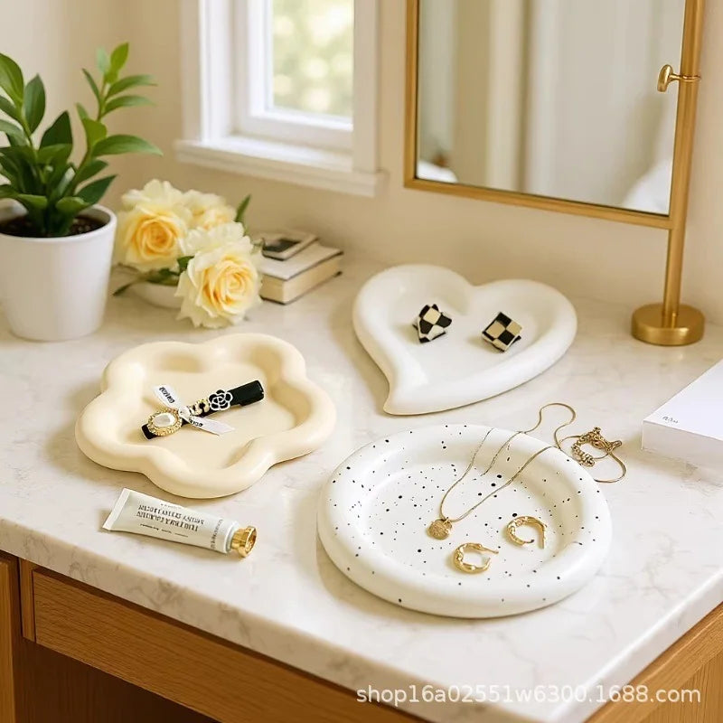 T-shape Cloud Jewelry Tray Creative Display Organizer Plate Decor Qme